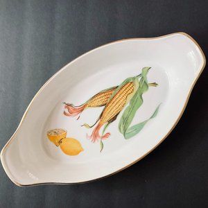 ROYAL WORCESTER "Evesham" Large Oval Fish Handled Dish EUC